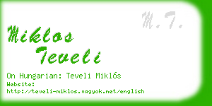 miklos teveli business card